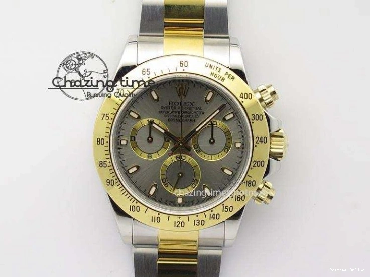 0405 Colorful Daytona SS YG 116523 JF Best Edition Gray Dial On SS YG Bracelet A 3897